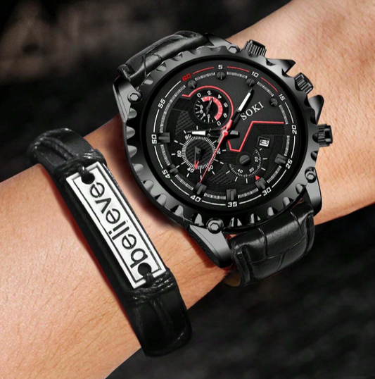 Prestige Leather – Reloj Ejecutivo Premium